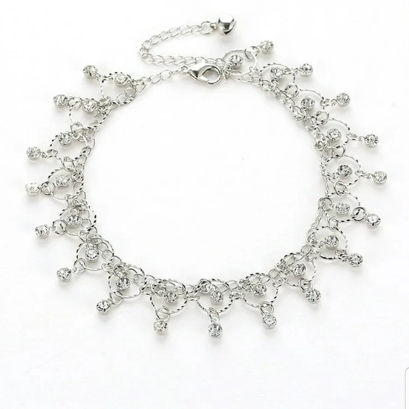 ♡Dana♡ Rhinestone Fringe Anklet - Picture 3 of 3